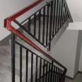 Iron staircase handrail, step protective railing, glass staircase guardrail, safety protective railing