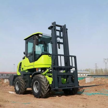 Mountain four-wheel drive off-road forklift processing wheeled diesel internal combustion off-road forklift