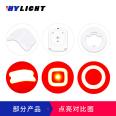 LED bead light ring circular dual color high-power light source Red light flexible bicycle tail light COB light source