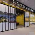 Aluminum alloy folding door, Mingxuan soundproof sliding door, transparent crystal side pull,