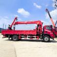 Dongfeng DV3 single bridge small 8-ton truck mounted crane, 4-section straight arm crane, optional for XCMG Sany Shimei