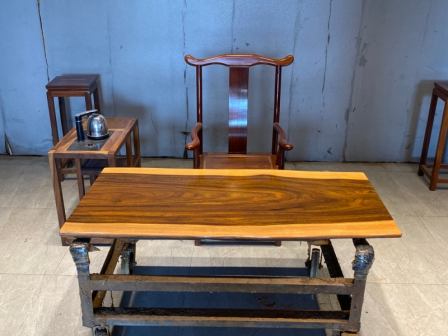 New Chinese style tea making table, simple modern living room, large board, office desk, Zen tea table and chair combination, solid wood kung fu tea table