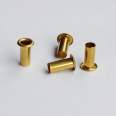 Hollow copper rivets have a glossy surface texture, diverse types, stable quality, and support customization