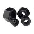 High strength hexagonal nut thickened coarse thread locking national standard fine buckle nut blackened 10.9 grade external hexagonal screw cap