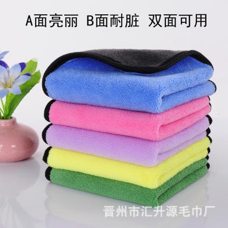 High density car wash towel, coral velvet, double sided thickened car wipe, water absorbing cloth, glass cleaning cloth, logo printing