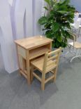 Kindergarten desks, chairs, solid wood children's toy storage combination cabinet, Montessori teaching aids area corner combination backpack and shoe cabinet