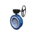 Corona pump valve D341F4 Worm drive lining fluorine butterfly valve lining PTFE manual worm gear soft seal