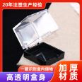 Square hinge box thickened anti falling transparent jewelry storage box badge Commemorative coin plastic packaging box