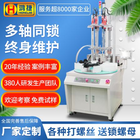 Fully automatic screw locking electromechanical batch multi axis rotary table servo nut tightening machine blow type automatic screw tightening machine