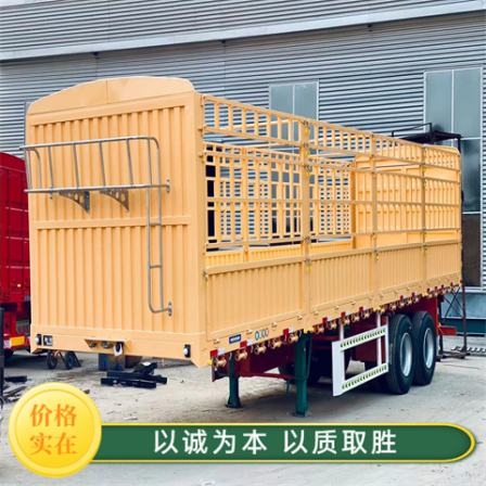 Hook board 13 meter gooseneck storage rail transport vehicle with simple structure and large loading space, flying wing semi trailer