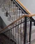 Balcony railing iron staircase railing manufacturer wholesale outdoor rotating balcony railing can be packaged and delivered