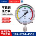 YTN-60BF/ZT 1.6MPa seismic resistant axial band front stainless steel pressure gauge with high temperature resistance