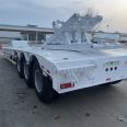 Folding ladder trailer with small tires 13 meters excavator transport hook plate semi trailer