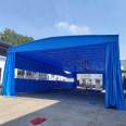 Large event sliding awning, warehouse tent, sturdy, durable, and UV radiation resistant