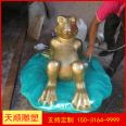 Large square cast copper snail sculpture, pure copper water snail sculpture, snail spitting water fountain production