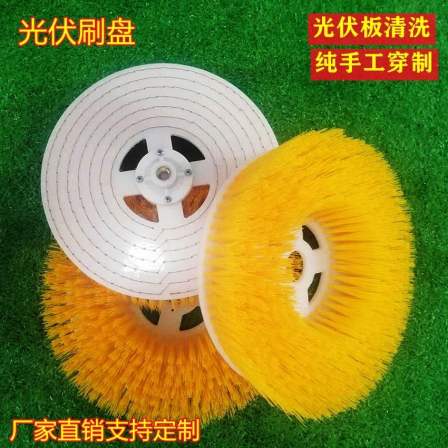 Photovoltaic solar panel cleaning brush roller electric cleaning brush plate dust removal