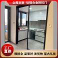 Villa simple tempered glass narrow frame bathroom aluminum alloy bathroom door with various models and types