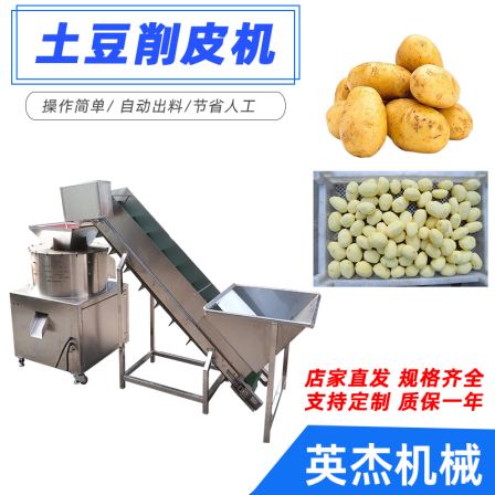 Automatic Potato Peeling Machine Konjac Peeling Machine Fully Automatic Stainless Steel Large Peeling Machine