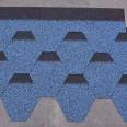 Double layer asphalt tile hexagonal felt tile mosaic light steel roof tile Wanjia