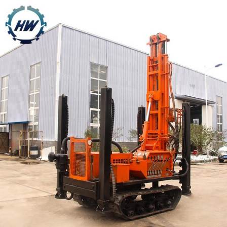 300 meter deep water well drilling equipment Pneumatic drilling machine Crawler walking hydraulic high support