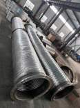 Large diameter flange type 304 steel strip woven high-pressure metal hose customized by the manufacturer