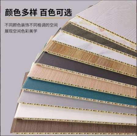 Stone plastic wall panel integrated wall, bamboo wood fiber quick installation board, ecological wood self installation board, waterproof PVC wall skirt buckle board