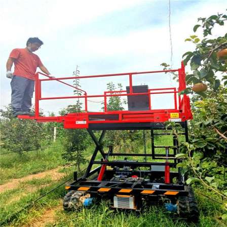 Multifunctional Orchard Harvester Small Crawler Scissor Fork Hydraulic Elevating Platform for High Altitude Operation