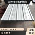 Large seamless zinc aluminum magnesium color coated board YX10-32-864 wavelet patterned wall panel color steel plate roof photovoltaic