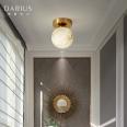 Modern and minimalist entrance lamp for entering the garden, balcony, porch, Baoyun LED marble small ceiling lamp