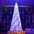 Commercial Supermarket Christmas Decoration Outdoor Lighting Design Light RGB Colorful Christmas Tree Design Huayi Color Factory Customization