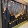 Undertake the renovation and decoration project of the new Chinese style stainless steel sales department hotel, and the metal screen of the entrance partition cabinet