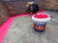 Red and gray customized rubber waterproof coating, construction site waterproof and reliable material, red rubber