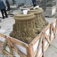 Beihuang sandstone columns, natural stone columns, villa decoration materials, foreign trade export