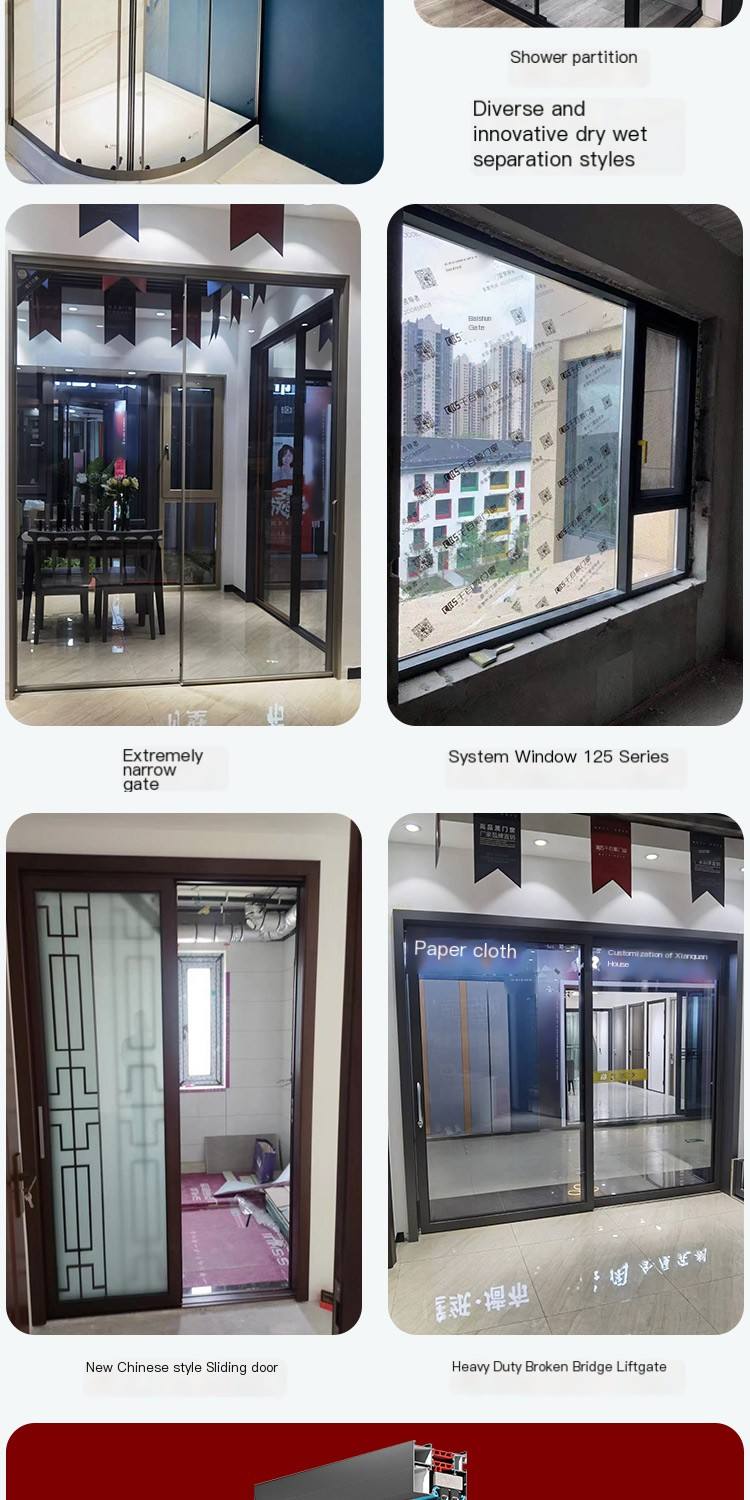 High appearance, tempered glass frame, flush door, Qianbaishun door, window, bathroom, 5-7 days shipping