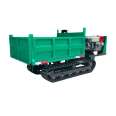 Crawler transport vehicle, all terrain chain track type orchard dump truck, dual purpose water track transport vehicle