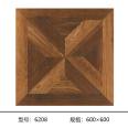 Imitation solid wood floor tiles, living room, bedroom, anti-skid tiles, windmill wood grain tiles, 600X600 antique tiles, courtyard floor tiles