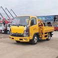 Installation of high-speed billboard by the manufacturer of the small truck mounted crane of Futian Aoling Blue Brand