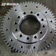 Small rotary table bearing, four point contact ball type slewing bearing with outer teeth, high-precision flange type slewing bearing