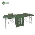 Command desk and chair (double person) with drawers, outdoor temporary command desk foldable and portable