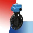 Integrated electric PVC butterfly valve D971S plastic wafer type corrosion-resistant flange valve