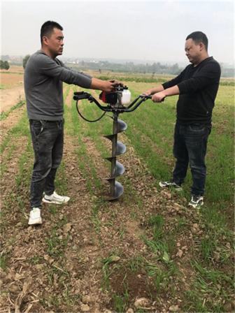 Vertical photovoltaic pile hole drilling machine, portable and portable operation, easy to drill holes