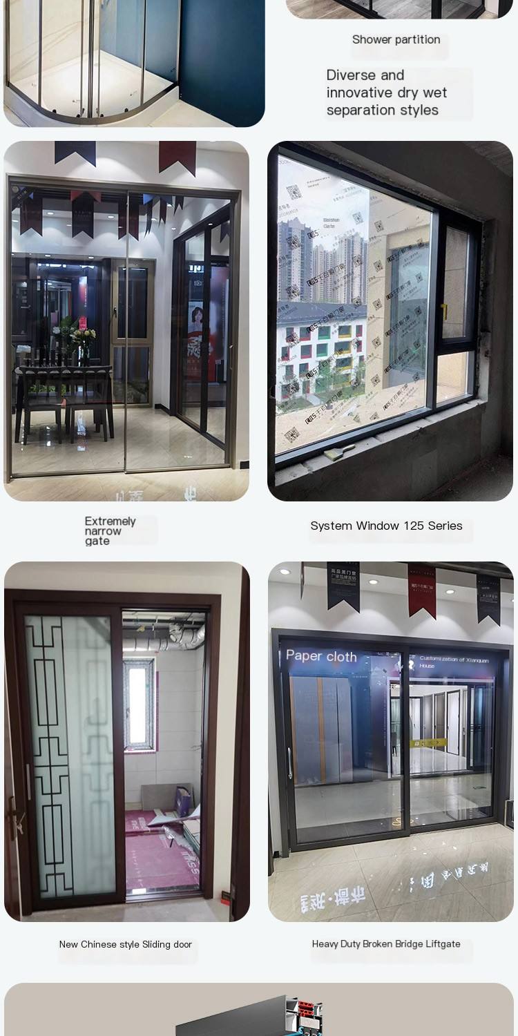 3-7 days shipping kitchen Qianbaishun doors, windows, frames, tempered glass swing doors, easy to operate