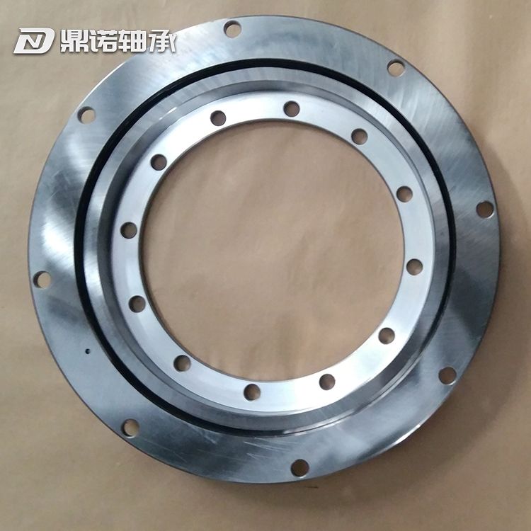 Rotary table bearing, inner and outer double flange small rotary bearing, thin-walled light rotary bearing