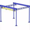 Self standing crane KBK rigid track combination crane station, mechanical workshop, suspended traveling crane