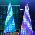 Commercial Supermarket Christmas Decoration Outdoor Lighting Design Light RGB Colorful Christmas Tree Design Huayi Color Factory Customization