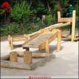 Wooden Plastic arts device customized waterproof large log climbing amusement equipment non power park production