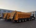 Customized dump semi-trailer semi-trailer rollover Dump truck intelligent conveyor belt unloading truck