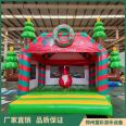 Children's colorful inflatable Christmas tree trampoline, export bouncing bed toy, household air model