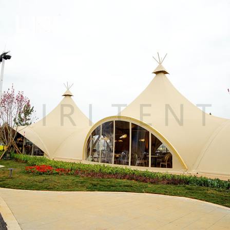 Deluxe Tipi Tent Hotel Scenic Area Camping Party Wedding Tent Outdoor Large Connected Indian Tent