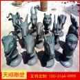 12 Zodiac Sculptures, Human Body, Fountain, Water Feature Sculpture, Pure Copper Beast Head, Bronze Statue Production